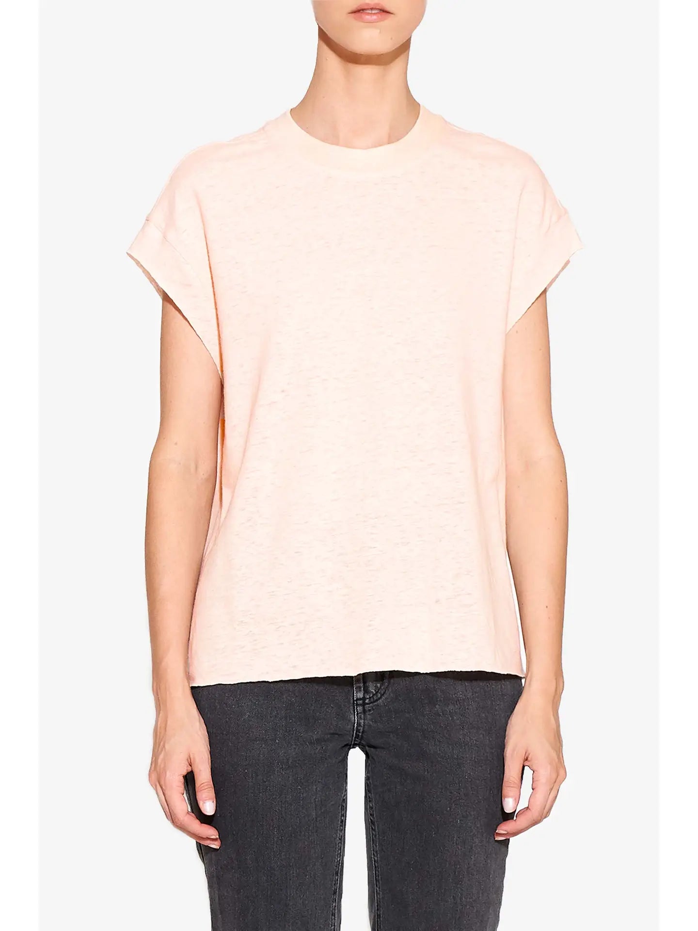 Taylor Raw Edge Linen Tee