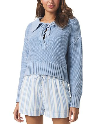 Splendid Roxie Lace Up Sweater