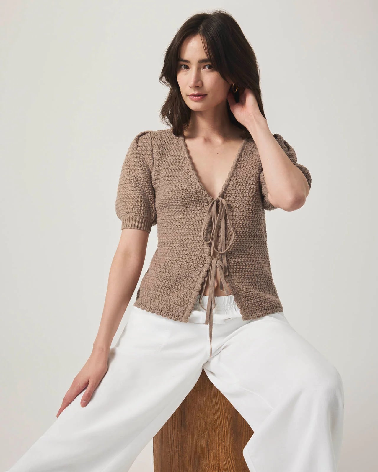 Splendid Beverley Tie-Front Sweater