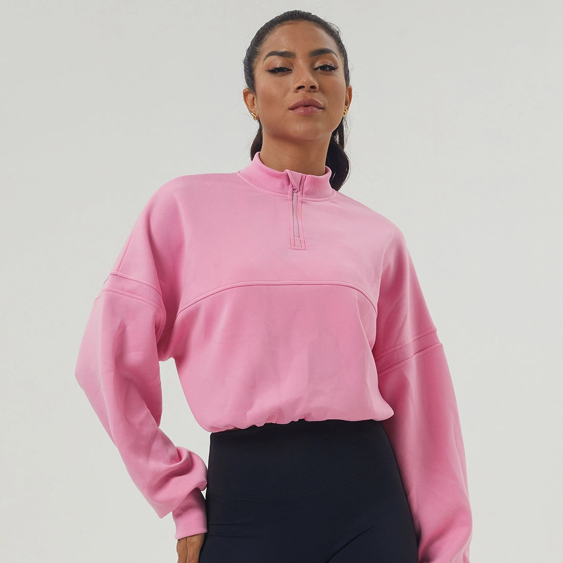 Della Half-Zip Drawstring Sweater