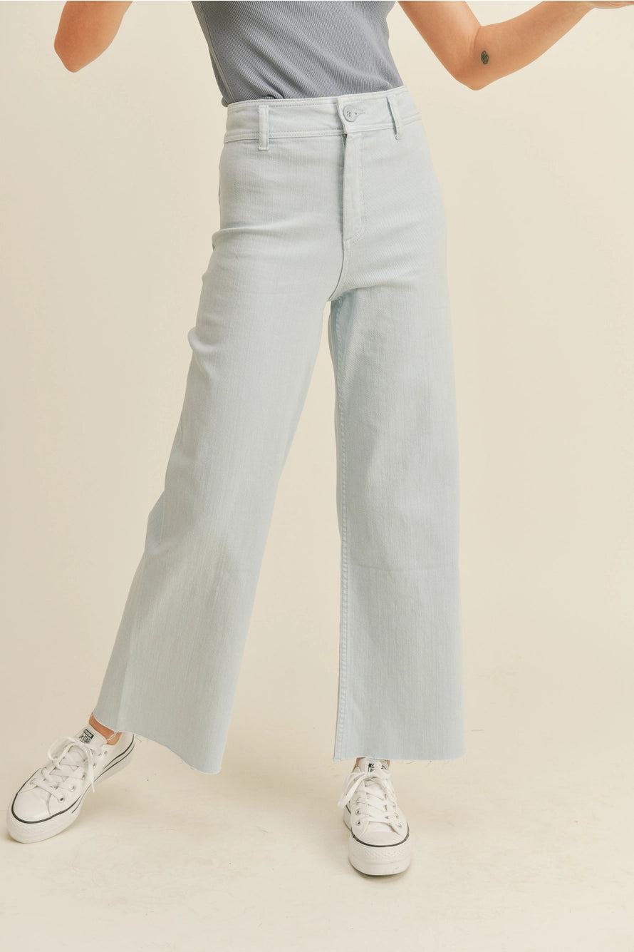 Skye Wide-Leg Denim Pants - Light Denim