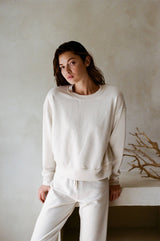 Willow Knit Organic Cotton Crew Neck Pullover