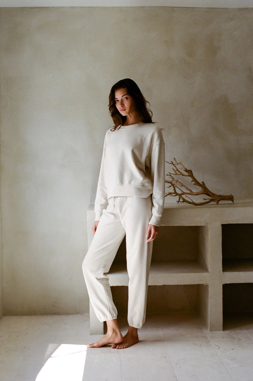 Willow Knit Organic Cotton Crew Neck Pullover