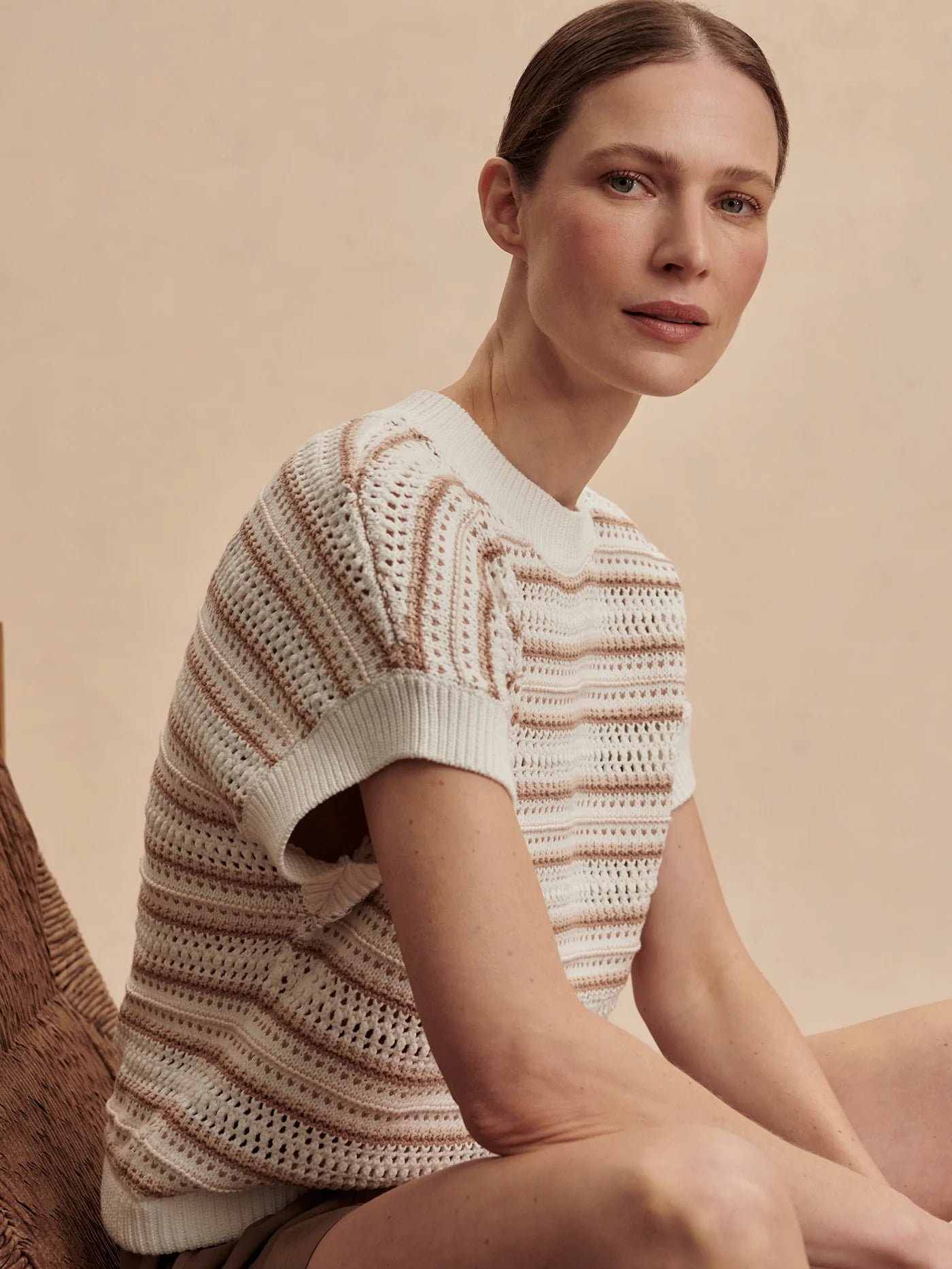 Varley Ciara Stripe Knit Top