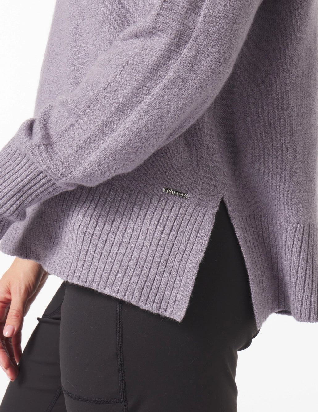 Olivia Elevated Knit Sweater - Dusty Lavender