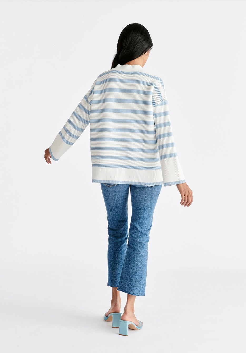 Rue Striped Ribbed Cardigan