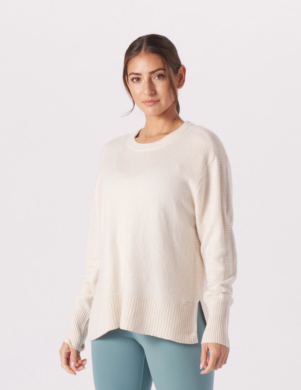 Olivia Elevated Knit Sweater - Oatmilk Heather