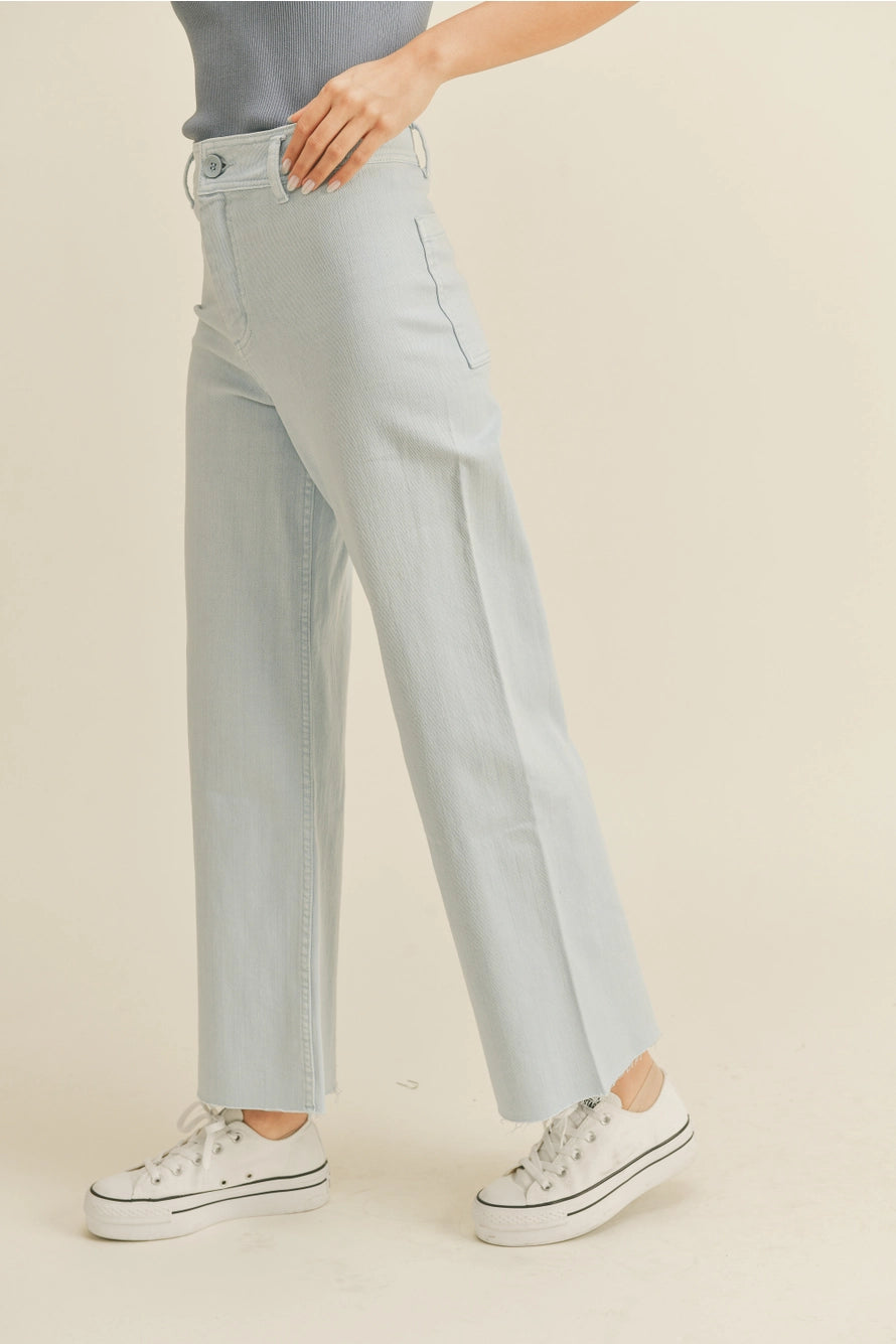 Skye Wide-Leg Denim Pants - Light Denim