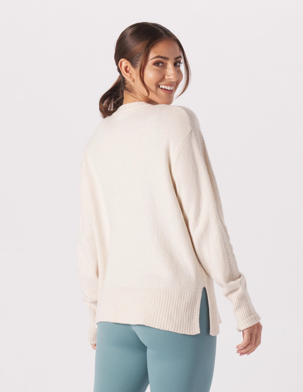 Olivia Elevated Knit Sweater - Oatmilk Heather