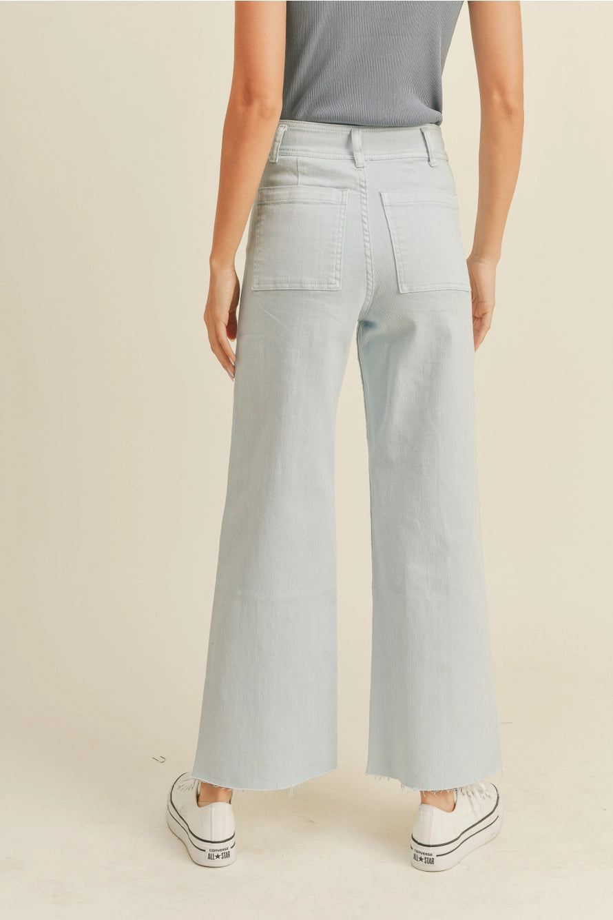 Skye Wide-Leg Denim Pants - Light Denim