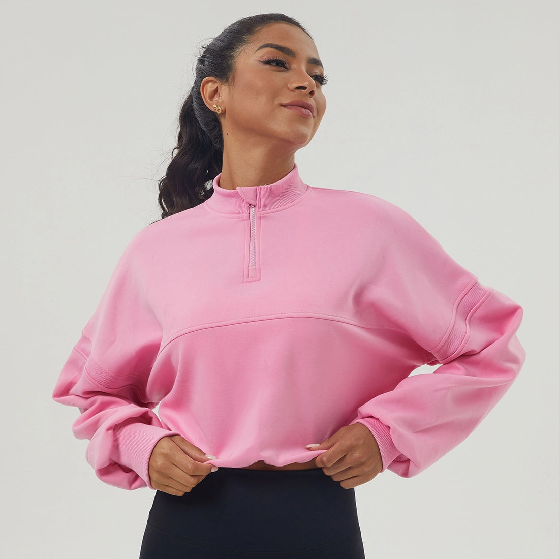 Della Half-Zip Drawstring Sweater