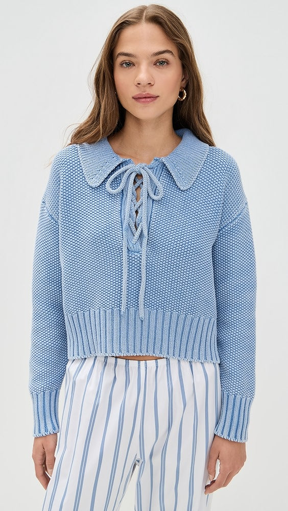 Splendid Roxie Lace Up Sweater