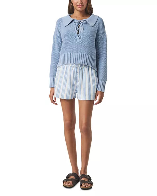 Splendid Roxie Lace Up Sweater